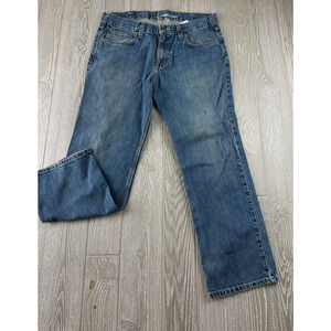 Carhartt Relaxed Fit Jeans Men Size 36/30 Blue Cotton Workwear Outdoors.